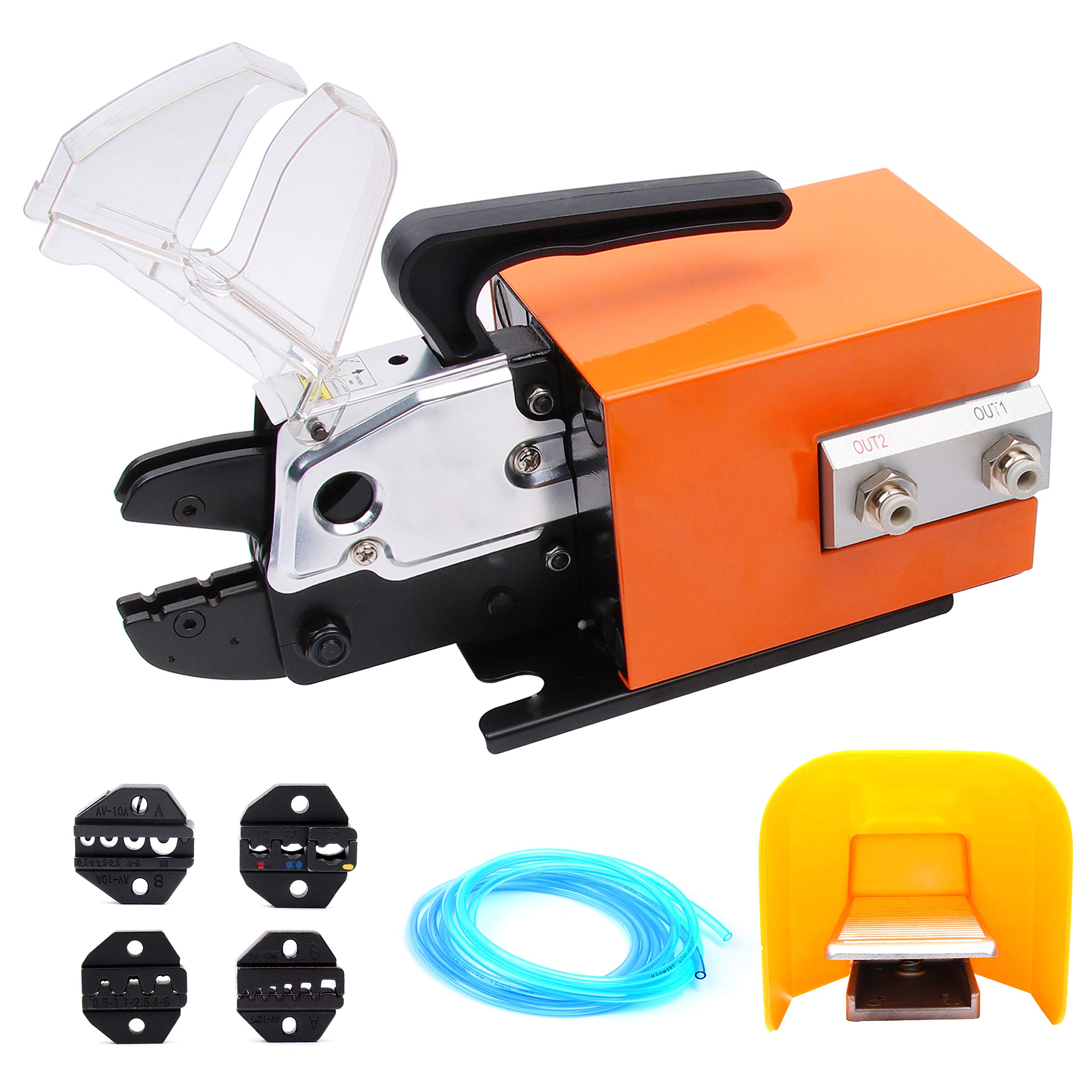 Flytuo AM10 Pneumatic Crimping Tool, Air Powered Wire Terminal Crimper Plier Machine Crimping