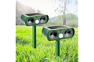 Diaotec 2-Pack Solar Ultrasonic Animal Repellent