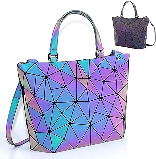 chosping Geometric Luminous Holographic Reflective Purses and Handbags