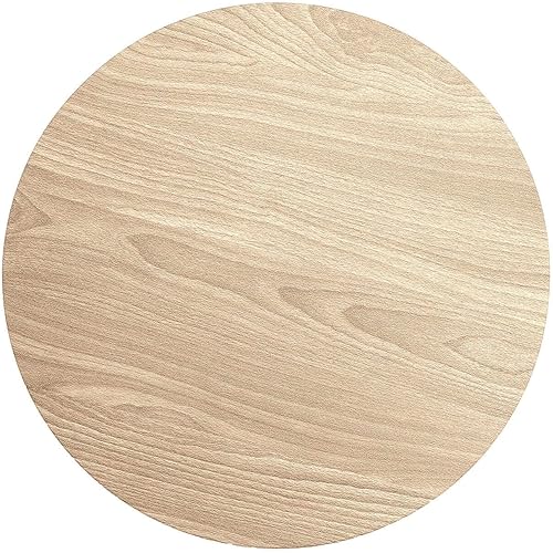 Miniatura 7 de Efavormart - Juego de 6 manteles individuales de papel natural de 13 pulgadas con diseño de madera de nogal, manteles redondos desechables para mesa
