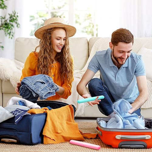 Miniatura 5 de 40 piezas de estuche de plástico portátil para cepillos de dientes de viaje, contenedor de cepillo de dientes transpirable, almacenamiento de