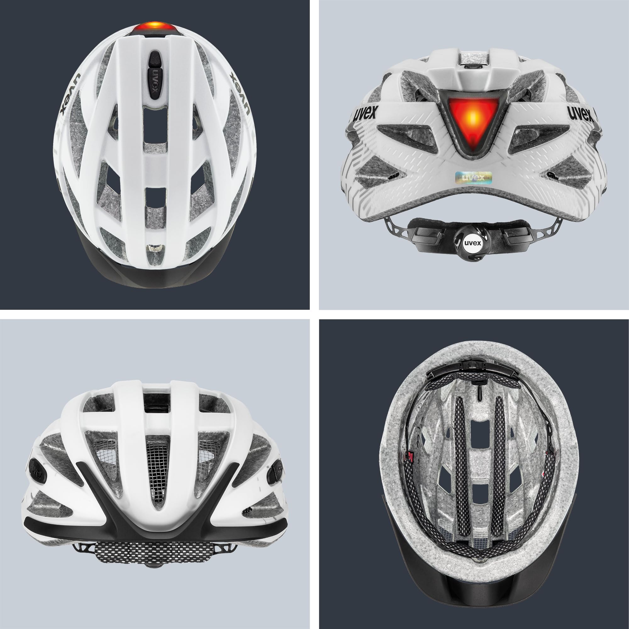 uvex City i-vo - Leichter City-Helm für Damen und Herren - individuelle Größenanpassung - inkl. LED-Licht