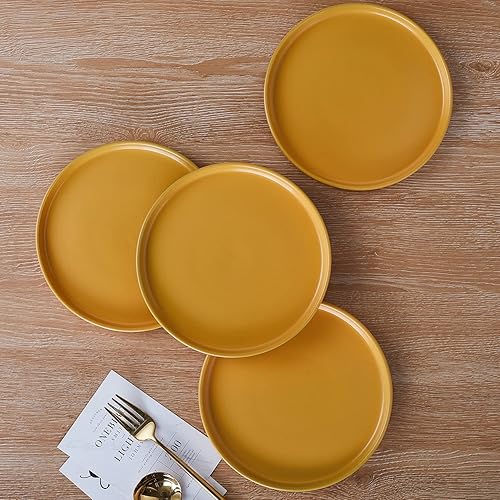 Miniatura 5 de Stone lain Cleo - Juego de vajilla de cerámica, servicio de 16 piezas para 4, color amarillo