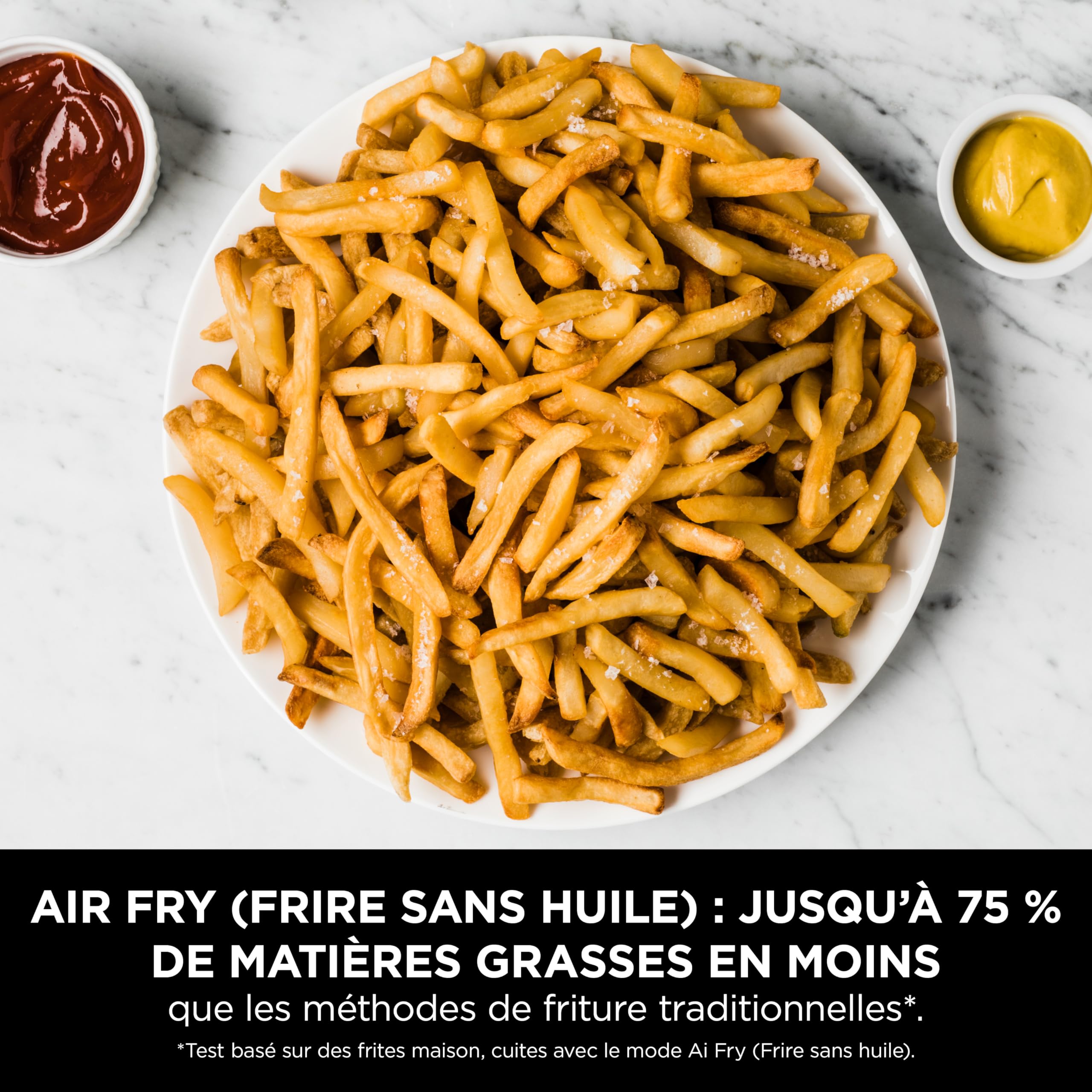 Ninja FlexDrawer Friteuse sans huile, Air Fryer à double bac 6,6L AF550EU | compartiment 6,6L, appareil de cuisine multifonction 6-en-1, modes Air Fry/Roast/Bake, compatible lave-vaisselle, noir