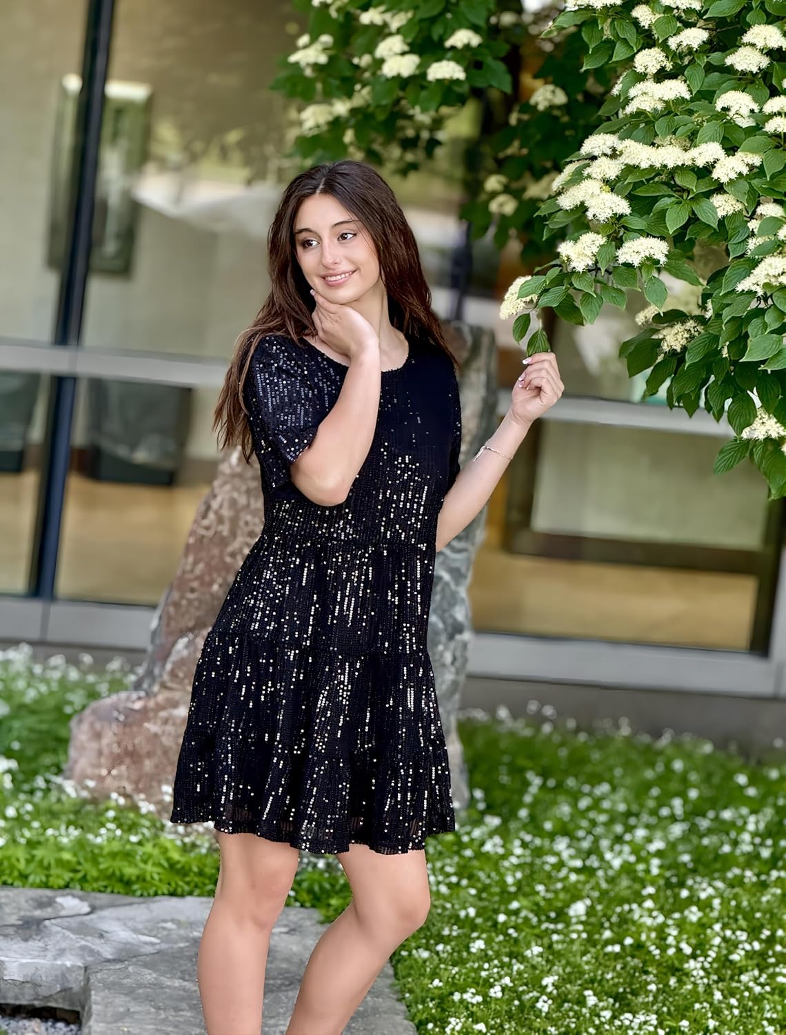 MAYSTEPPE Sparkly Glitter Dress