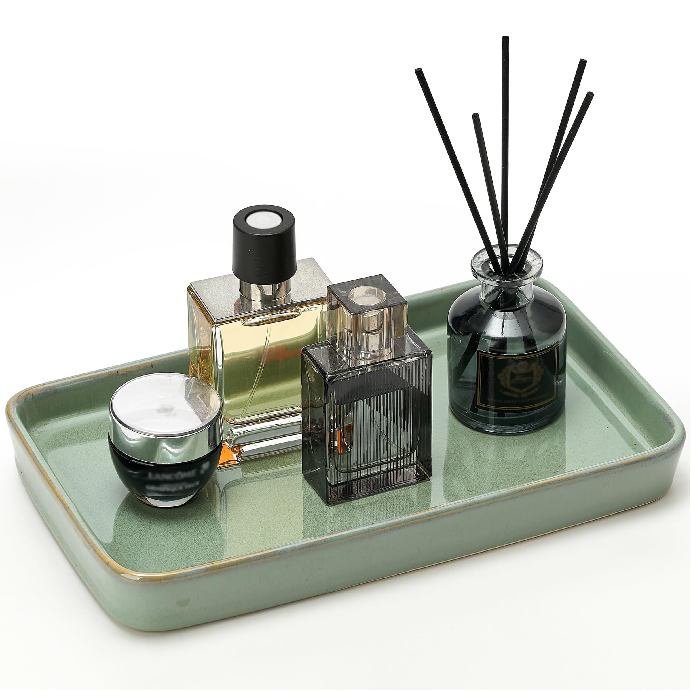 Pottify Ceramic Green Vanity Tray