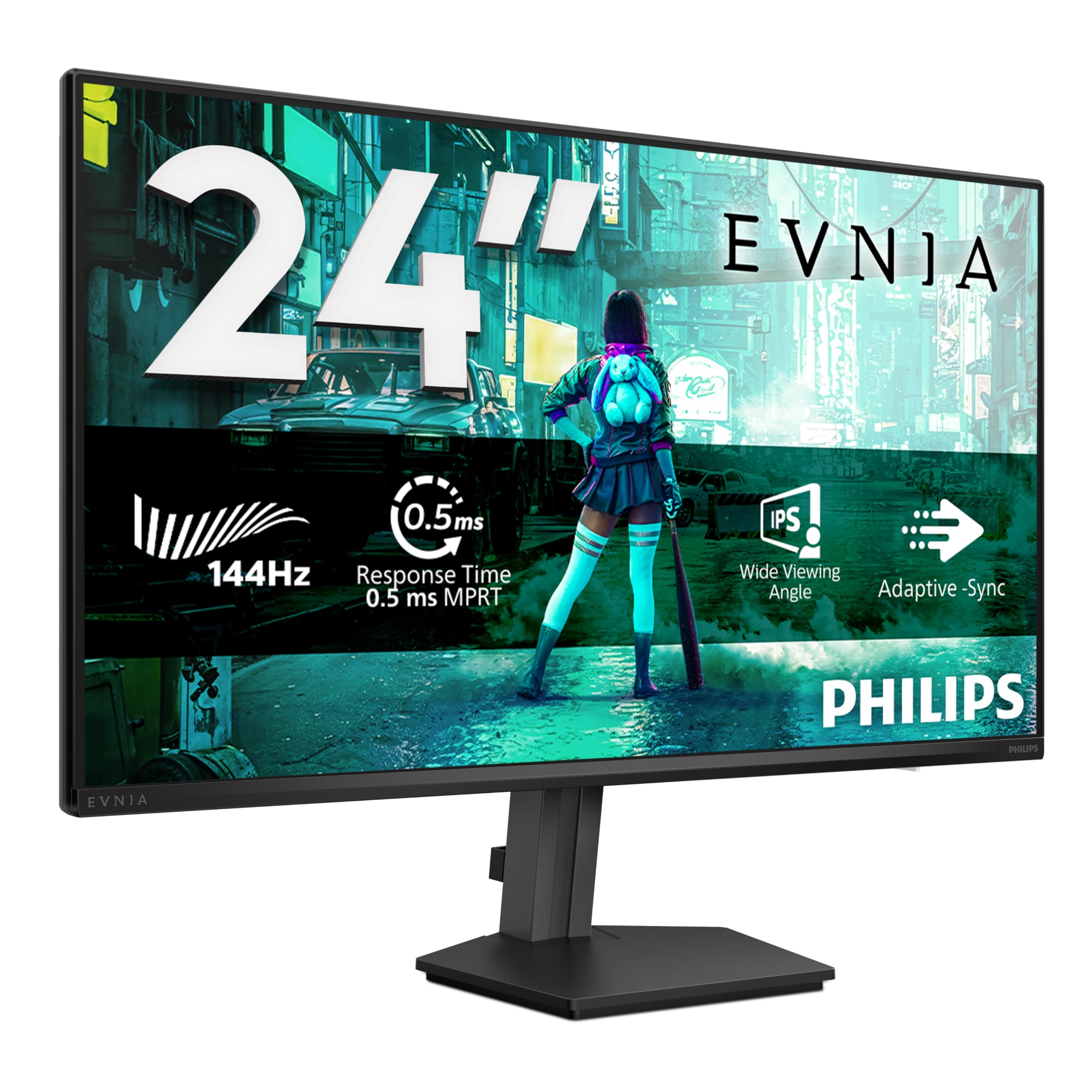 Philips Evnia 24M2N3200NF - 24 inch Full HD gaming monitor, 144 Hz, 4 ms, FreeSync, G-Sync comp. (1920x1080, HDMI 2.0, DisplayPort 1.4) black