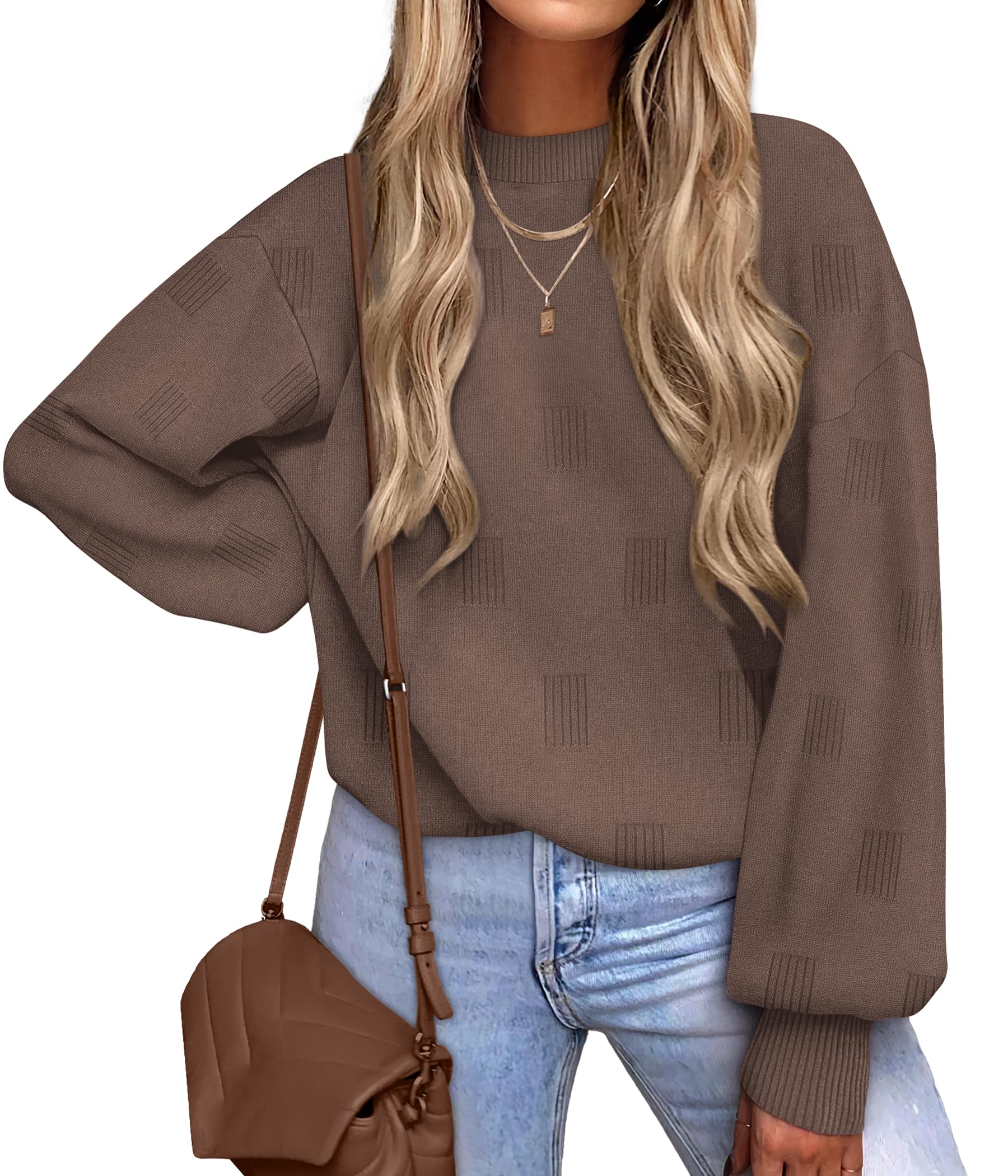 XIEERDUO Womens Sweaters Pullover Knit Sweater Turtleneck Long Sleeve Shirts Fall Fashion 2025