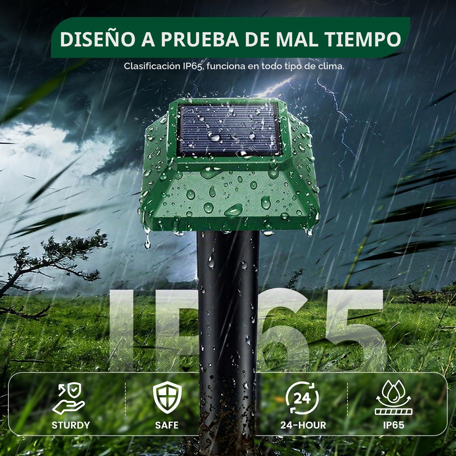 Ahuyentador Gatos Solar, 4 Piezas Repelente para Gatos para Jardín, 7500 Pies Cuadrados de Alcance Efectivo y Protección contra el Agua Ahuyentador De Gatos para Topos, Ratas, Serpientes
