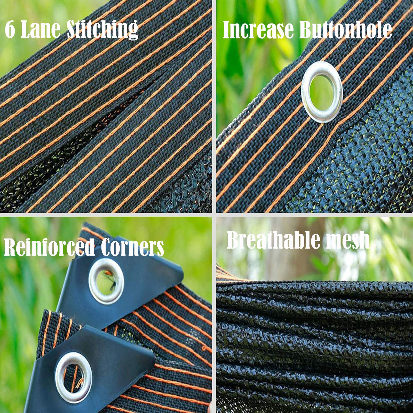 3x9m Voile D'ombrage Rectangulaire, Toile D'ombrage De Plein Air, Filet Protection Solaire Serre, Filet D’Ombrage avec Oeillets, Tissu Respirant - pour Plantes De Jardin Grange