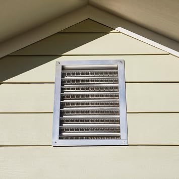 GAF Master Flow - 18 x 24 Aluminum Wall Louver Static Vent with Mill Finish, Flush/Recessed Mount, Durable One-Piece Construction, Corrosion-Resistant, Enhances Attic Ventilation, and Easy Install