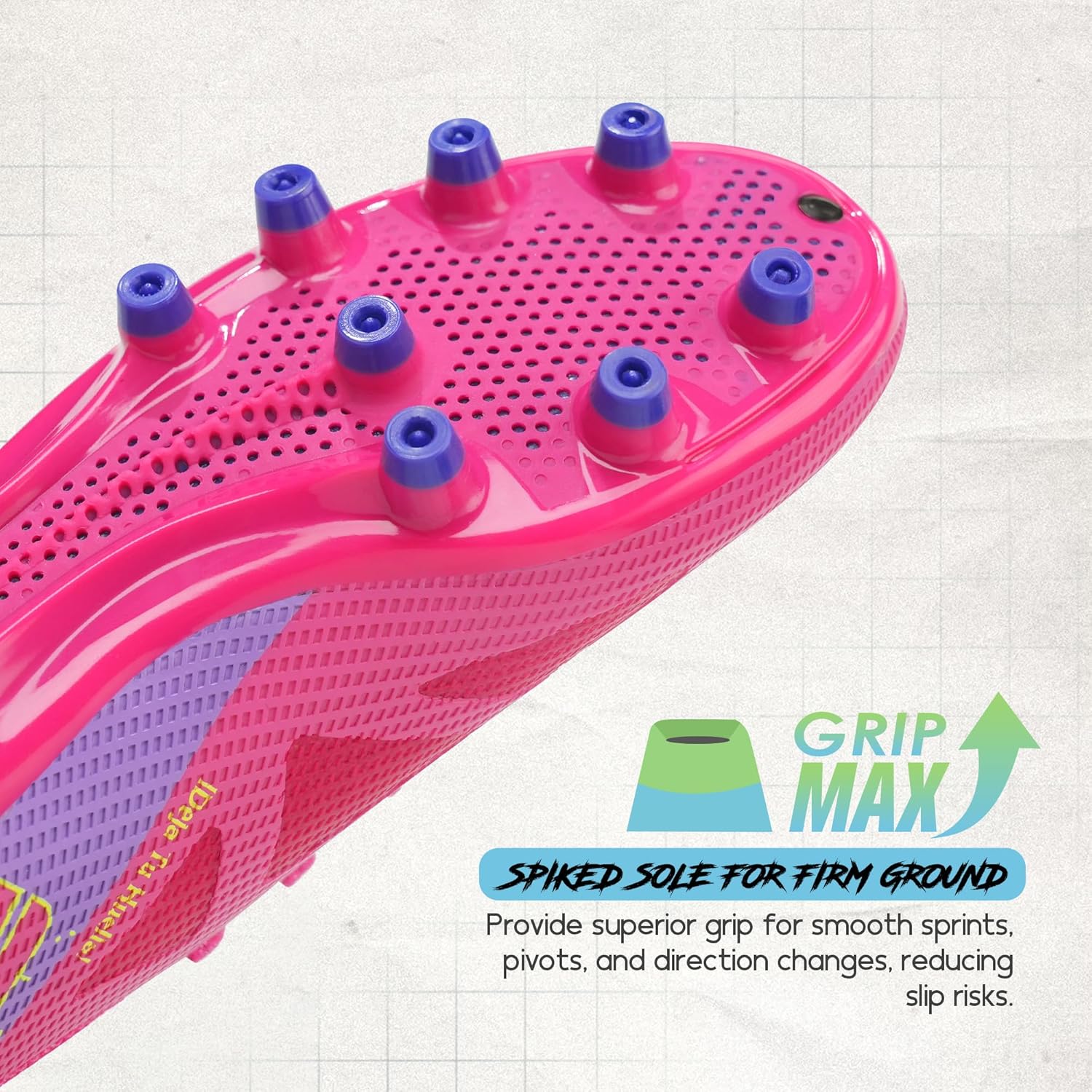 brooman Kids Firm Ground Soccer Cleats Boys Girls Football Shoes with Soccer Socks