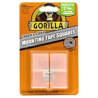 Vista 5 de Gorilla Cinta de montaje de doble cara extra larga, 1 x 120 pulgadas, negro, (paquete de 2) y cuadrados de cinta de doble cara resistentes