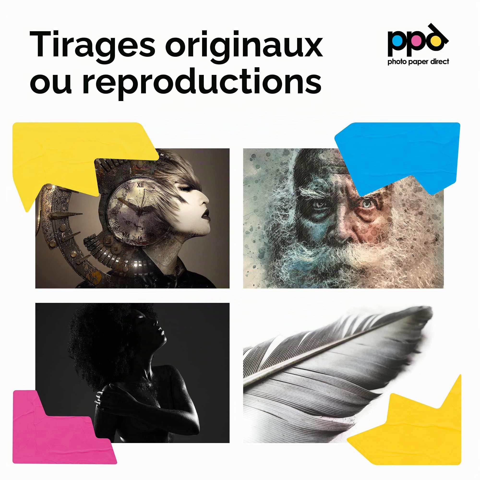 PPD 25 x A3 Papier Photo Fine Art Rag, Jet d'Encre, Blanc Eclatant, Mat 270g, Qualité Photographique Professionnelle pour Tirages d’Art PPD-79-25