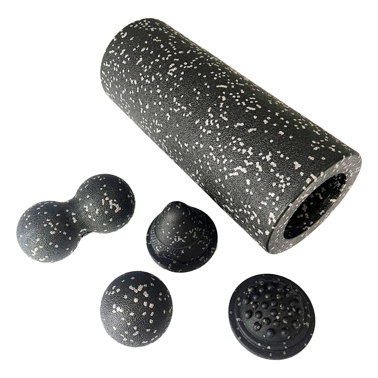 Roller Set Equipment High Density Yoga Starter Kit for Leg Yoga Pilates Black Grey-image-29