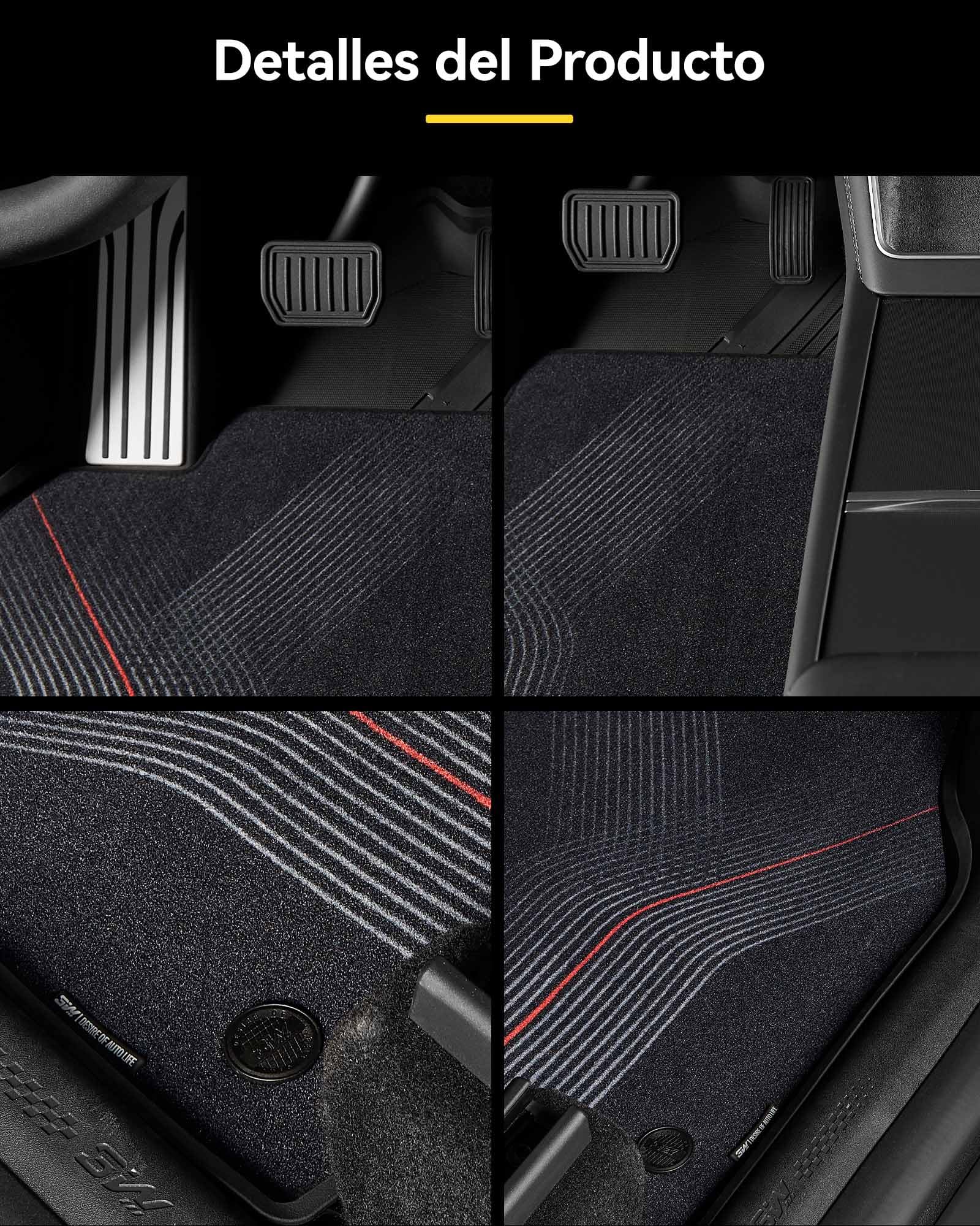 3W Alfombrillas Tesla Model Y Juniper 2025 2026 para Standard/Premium/Performance, Juego TPE Todo Clima Impermeable, Protección Interior Personalizada 5 Plazas, Accesorios Coche