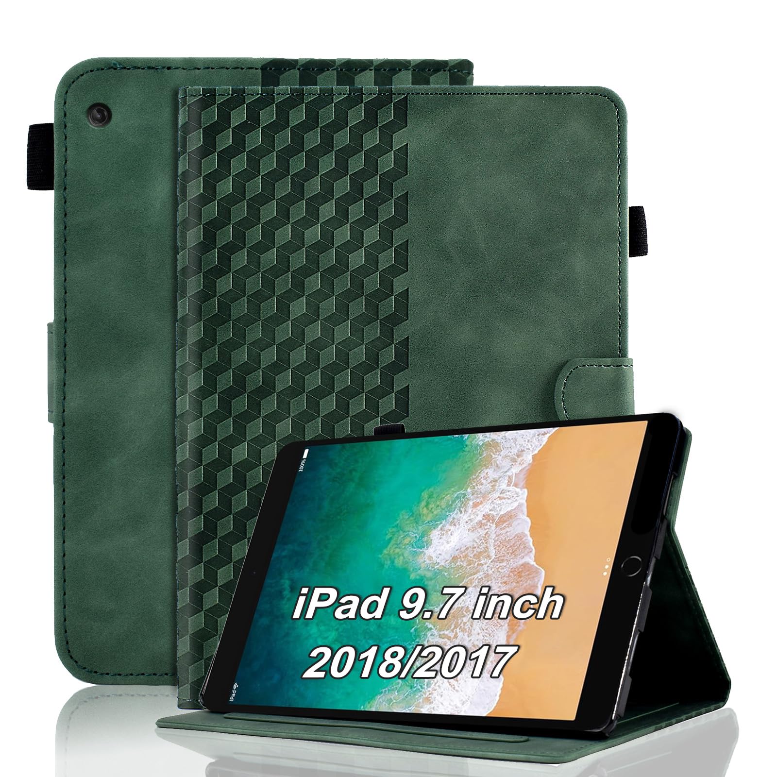 Case for Honor Pad X8a 11 Inch Tablet 2024 Protective Case Premium Leather Folio Smart Case with Auto Sleep/Wake Pen Holder Card Slot for Honor Pad X8a- Dark Green — view 213