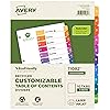 Avery 10-Tab Dividers For 3 Ring Binders, Customizable