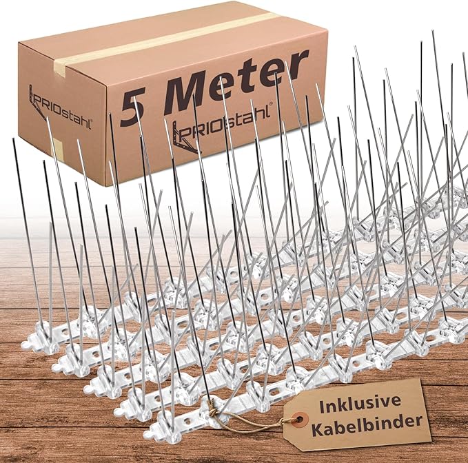 PRIOstahl– Taubenabwehr 4-reihig 5 Meter PRIOstahl– Taubenabwehr 4-reihig 5 Meter