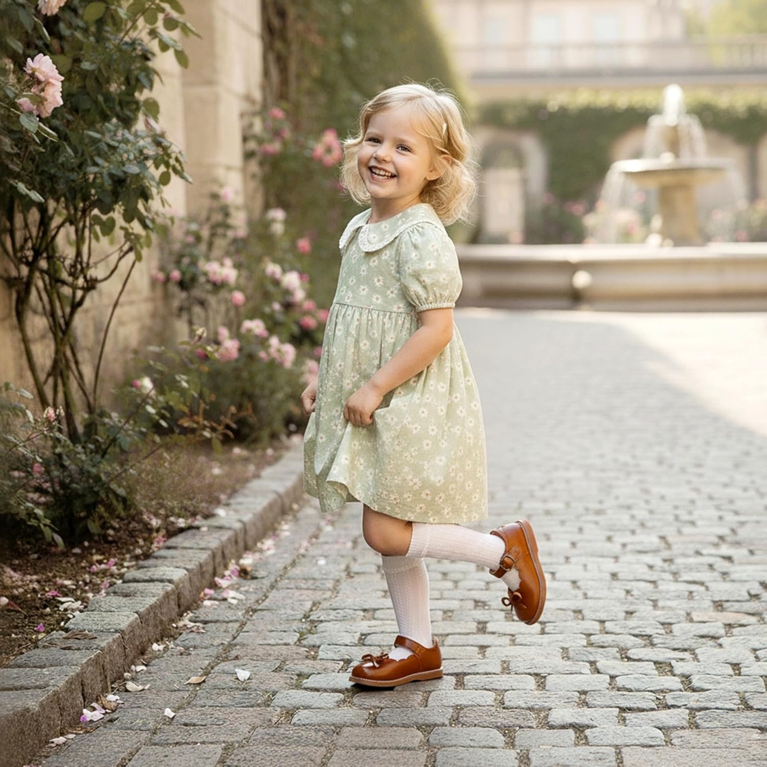 Kolan Todder Little Girls Oxford Shoes Mary Jane T-Strap School Uniform Party Dress Flat Shoes - Image 2