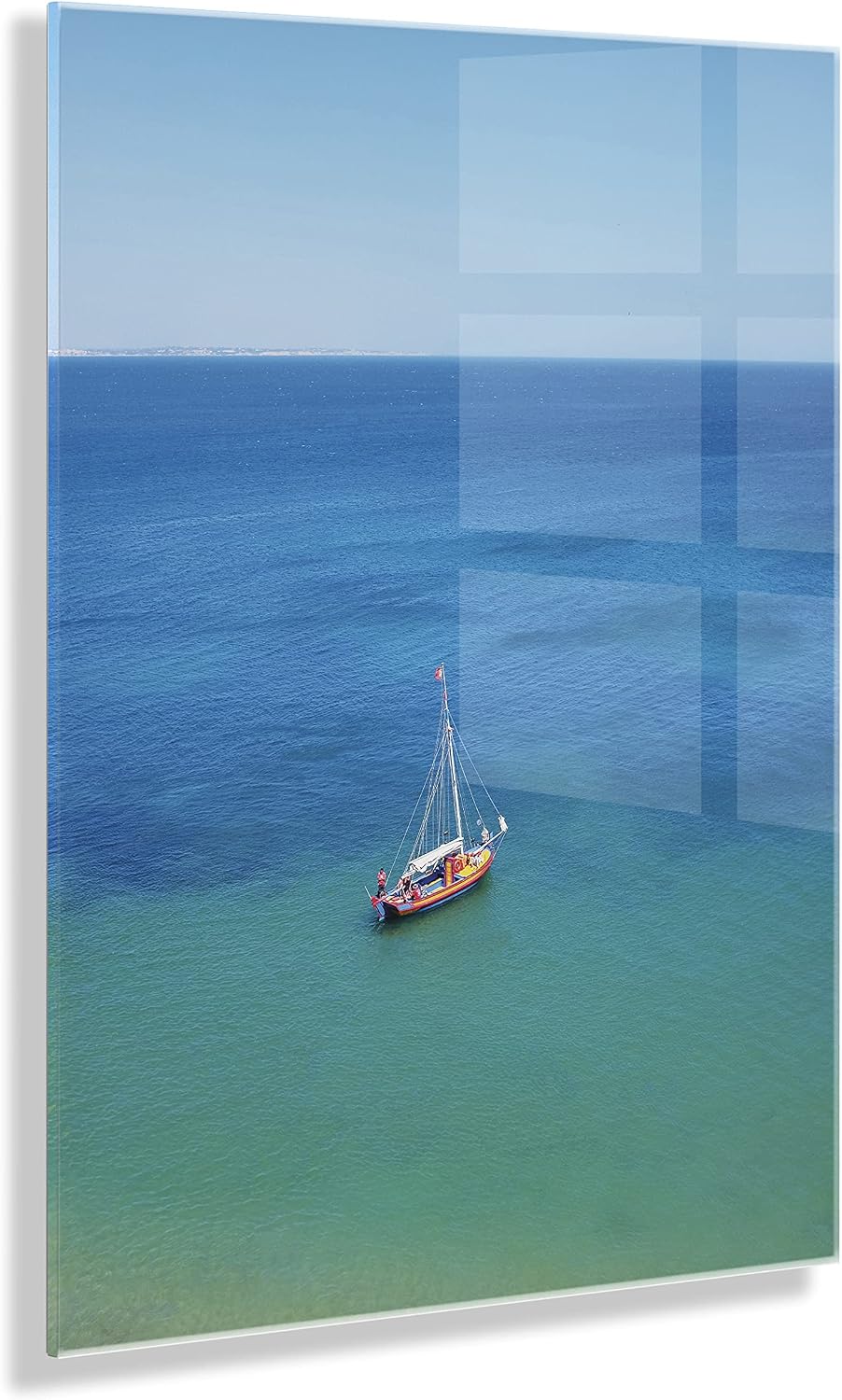 Kate and Laurel A Lagos Sail Floating Acrylic Art by Rachel Bolgov, 23x31, Decorative Beachy Art for Wall