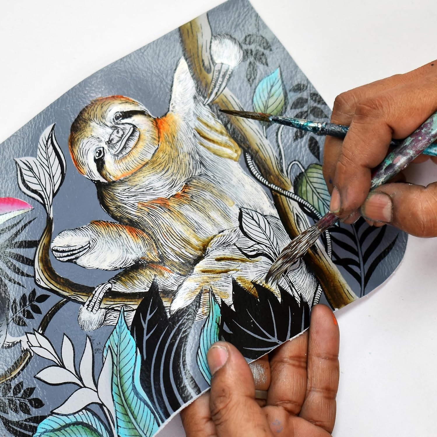 Anna by Anuschka Women's Original Genuine Leather Hand-Painted Medium Crossbody - Leather Handbag for Women - Image 2