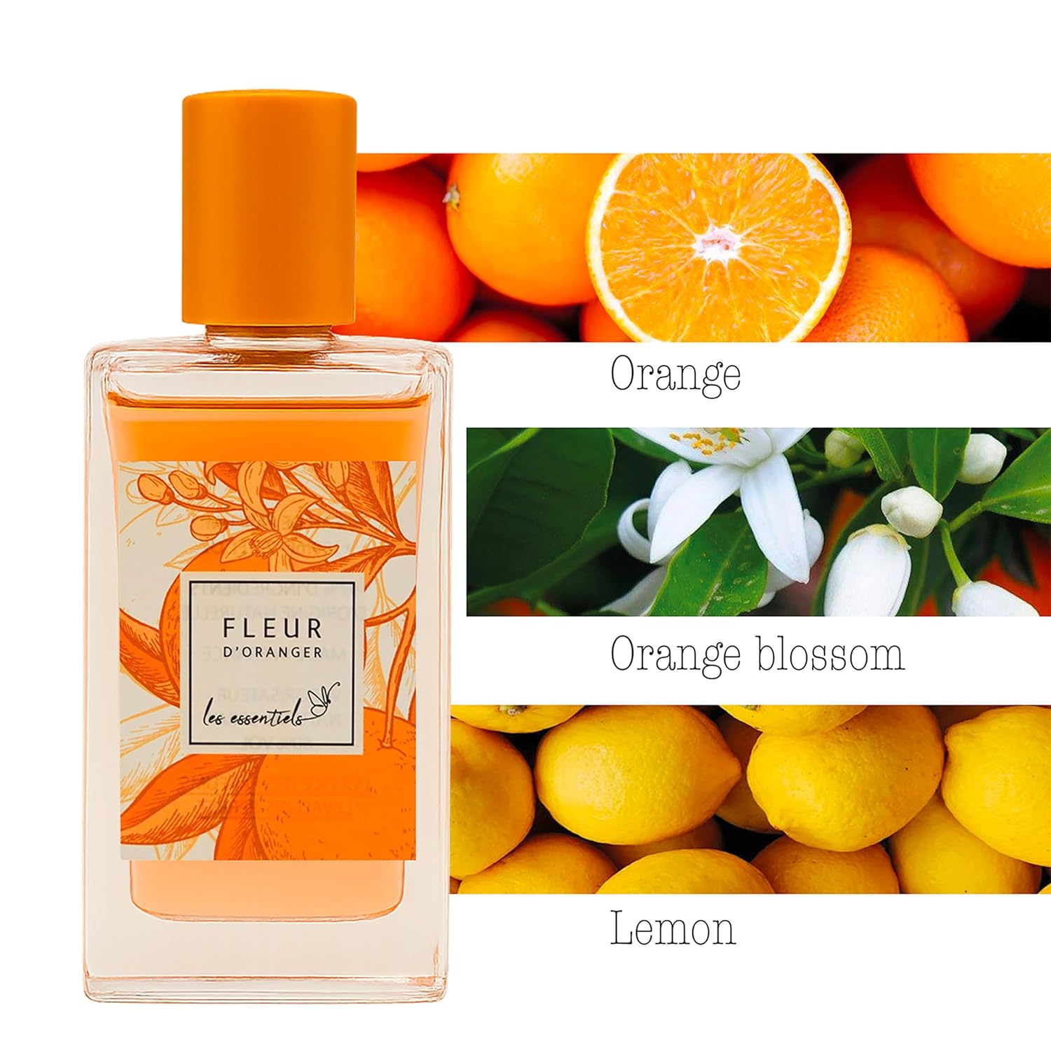 Les Essentiels Fleur d'Oranger Perfume and Soap Gift Set - Citrus Floral Scent - Perfume for Women and Men - EDP Spray and Natural Soap - 2 pc - Image 2