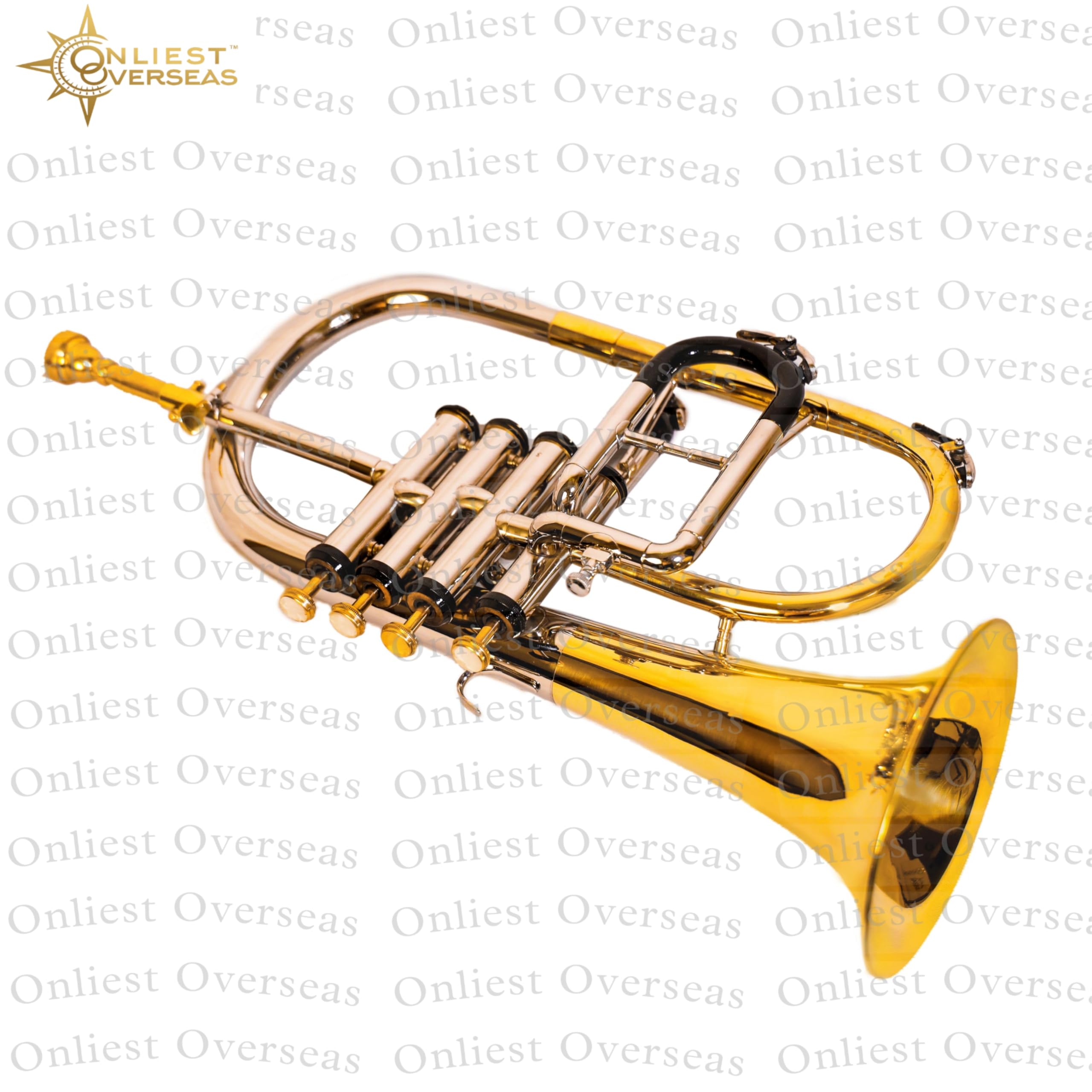 Flugel Horn 4 valvole in ottone strumento con tono caldo, valvole lisce, per musicisti e studenti.