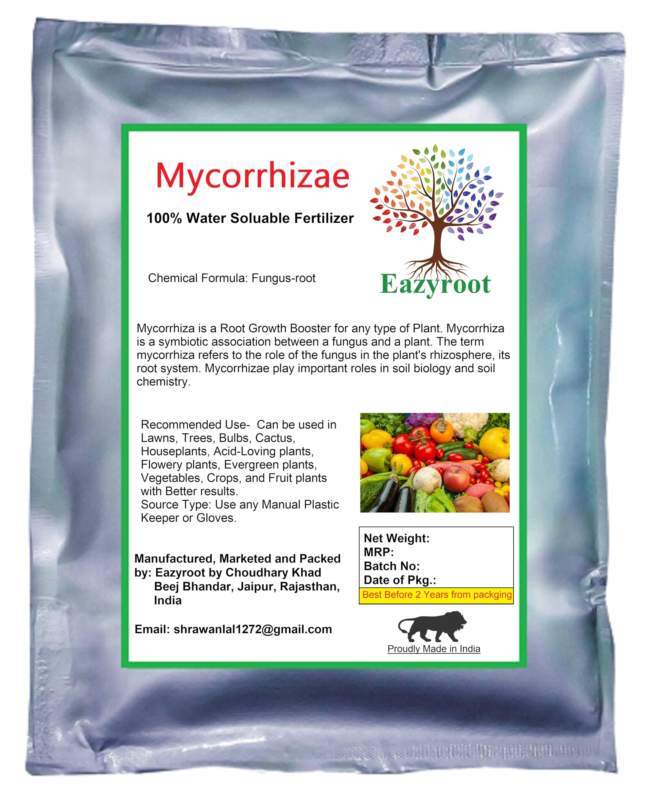 Eazyroot VAM Mycorrhiza Bio-Fertilizer Root Growth Booster for Vegetables Flowers Fruits Plant, 100% Water Soluble Ideal for Home, Garden and outdoor Plant Growth Care (30 gm) (B0CK5L8TVC) Amazon Price History, Amazon Price Tracker