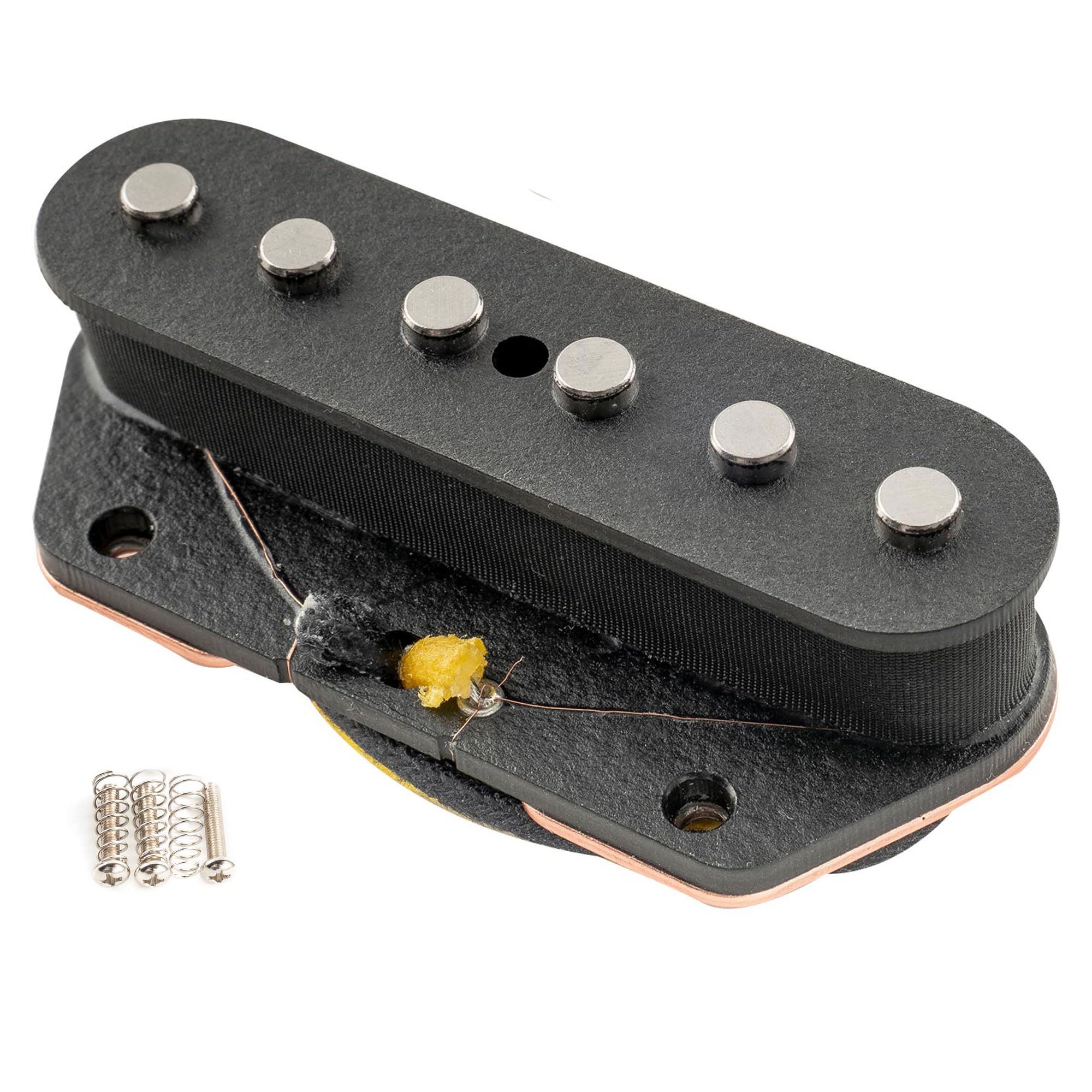Musiclily Pro TL-50S Alnico 5 Micro Single Coil Chevalet Pickup pour Guitare électrique type Tele, Noir