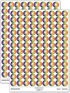 Paint Ink Blood Spatter Splat Drip 200+ Round Stickers - Matte Finish - 0.50" Size - Rainbow