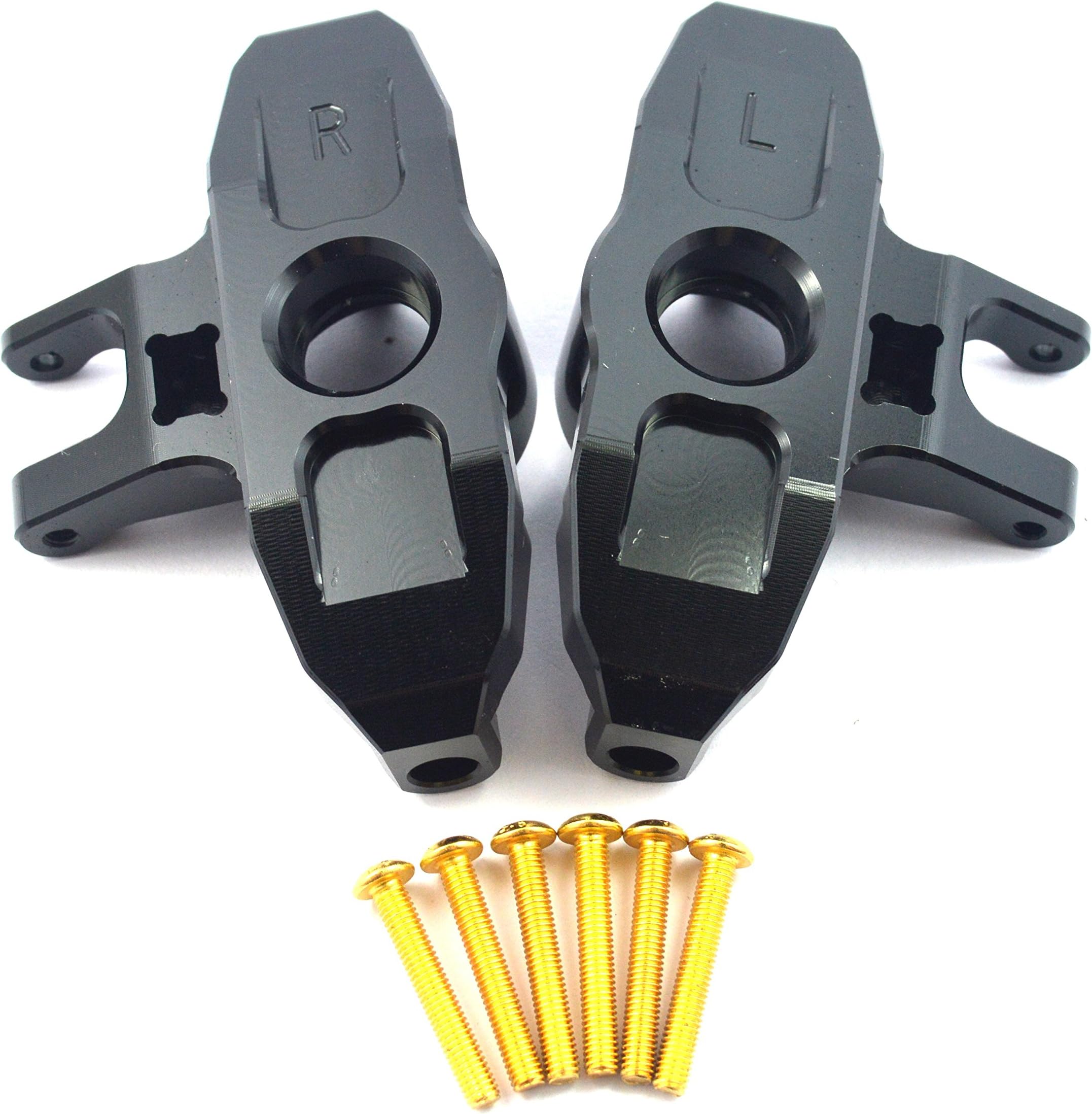 Dhawk Racing CNC Aluminum Axle Carriers Front C-Hubs Black for Traxxas Unlimited Desert Racer (UDR)