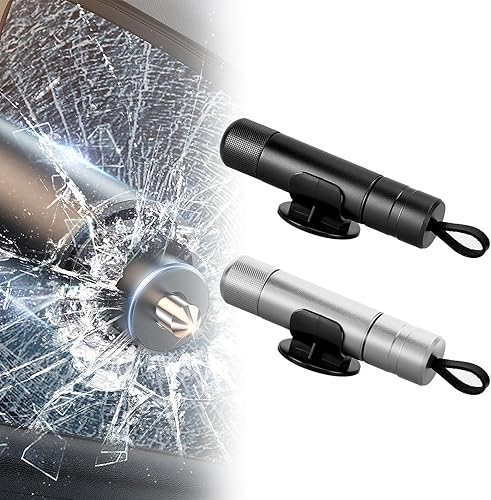 OHUM Herramienta de escape de emergencia 2 en 1, martillo de seguridad para automóvil, martillo de vidrio bajo el agua, 2 martillos de seguridad,