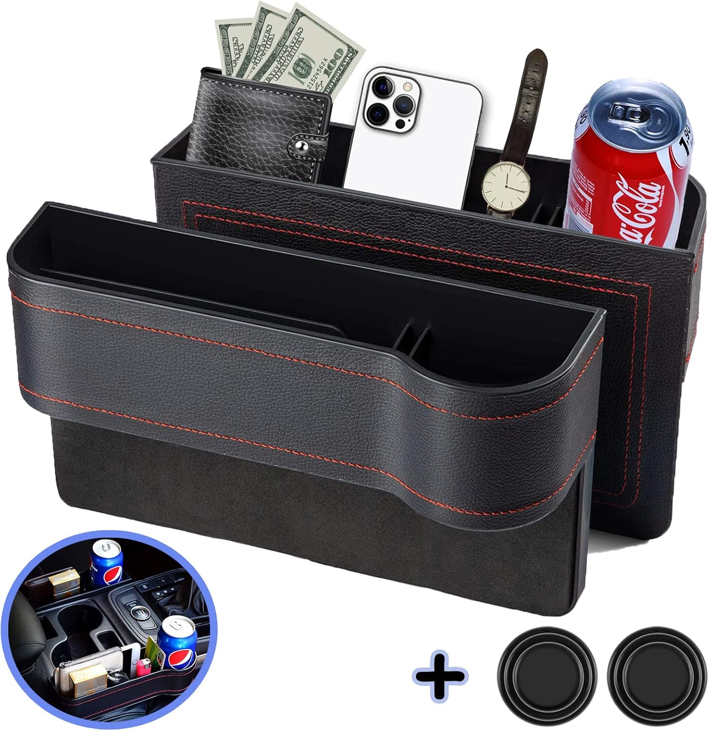 Car Seat Gap Filler Organizer,2 Pack Car Seat Organizer