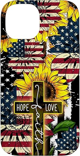 Miniatura 4 de Funda para iPhone 14 Pro Max Sunflowers Faith Hope Love Jesus Cross Christian