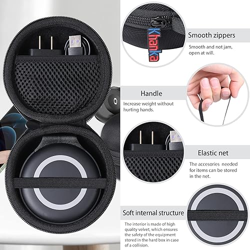 Miniatura 9 de Khanka Estuche de viaje duro de repuesto para UCOMX Nano magnético 2 en 1 cargador inalámbrico, estación de carga plegable inalámbrica, solo funda