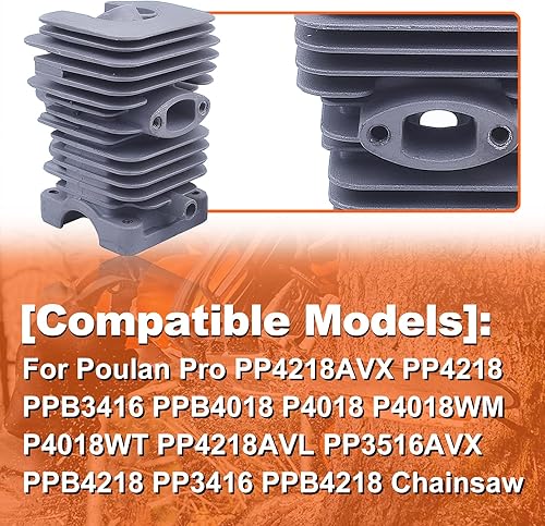 Miniatura 5 de Mtanlo Kit de reconstrucción del extremo superior del pistón del cilindro para Poulan Pro PP4218AVX PP4218 PPB3416 PPB4018 P4018WM P4018WT PP4218AVL