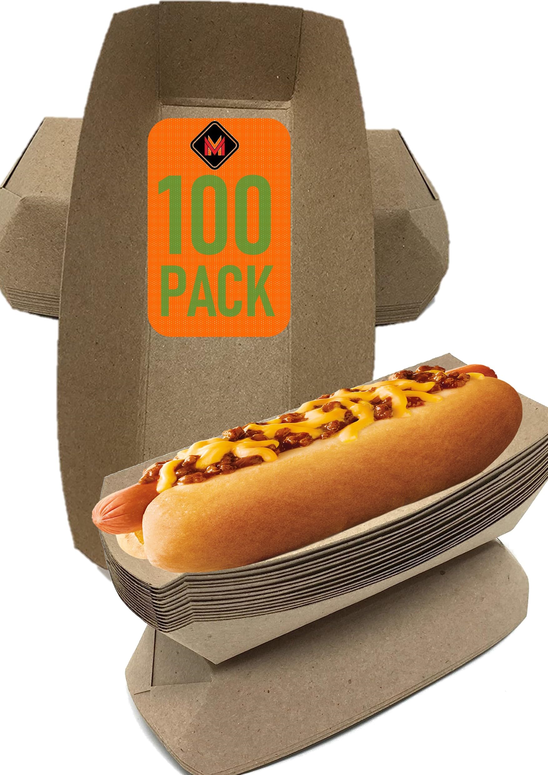 Garcia De Pou Snack Tüten 100 Stück - Fettpapier Taschen Für Hot Dogs 22x7,2cm