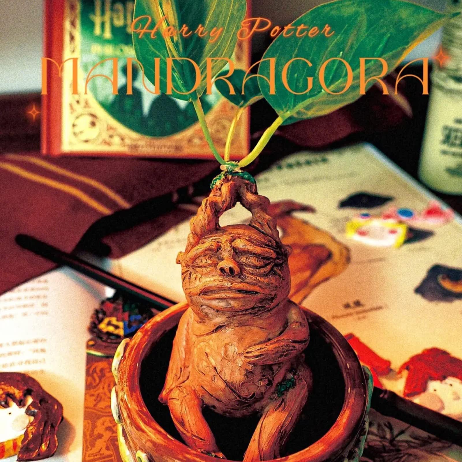 Syfunlv Harry Potter Plante Mandrake Pour Une Décoration De Jardin Authentique - 13 X 5 Cm - Figurine Mandrake En Résine Harry Potter Toys - Figurines Collectibles - Pour Enfants Et Adultes