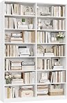 FACBOTALL 83.6" Grande bibliothèque et bibliothèque, 7-Tier Extra Large Librairie avec Double Stockage, 14 Étagères ouvertes pour le bureau à domicile, salle d'étude et de séjour, vert