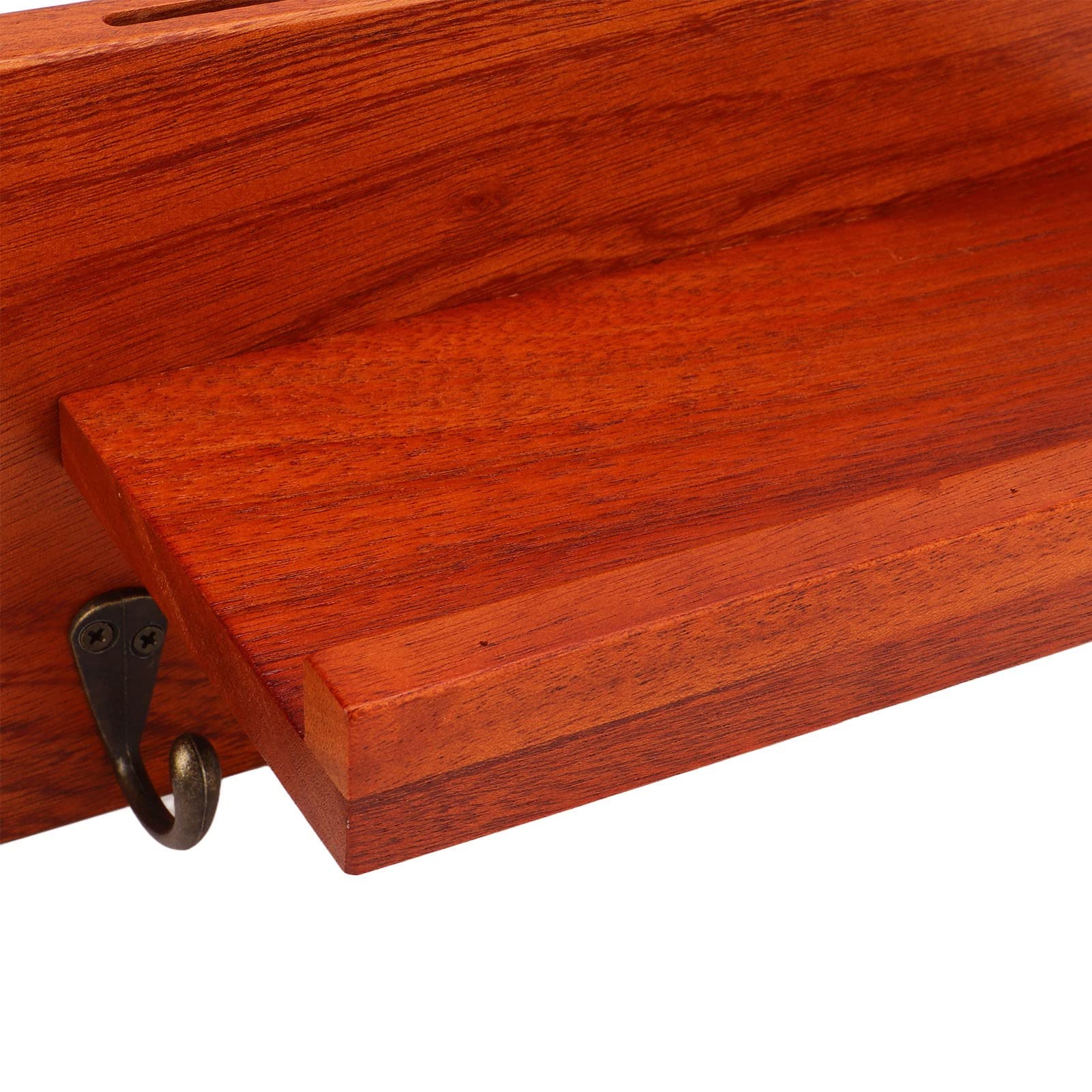 Soporte de pared para guitarra |Estante multifunción 4 en 1 para guitarras acústicas/eléctricas/clásicas |Perchero con estructura de hierro y madera maciza con acolchado de