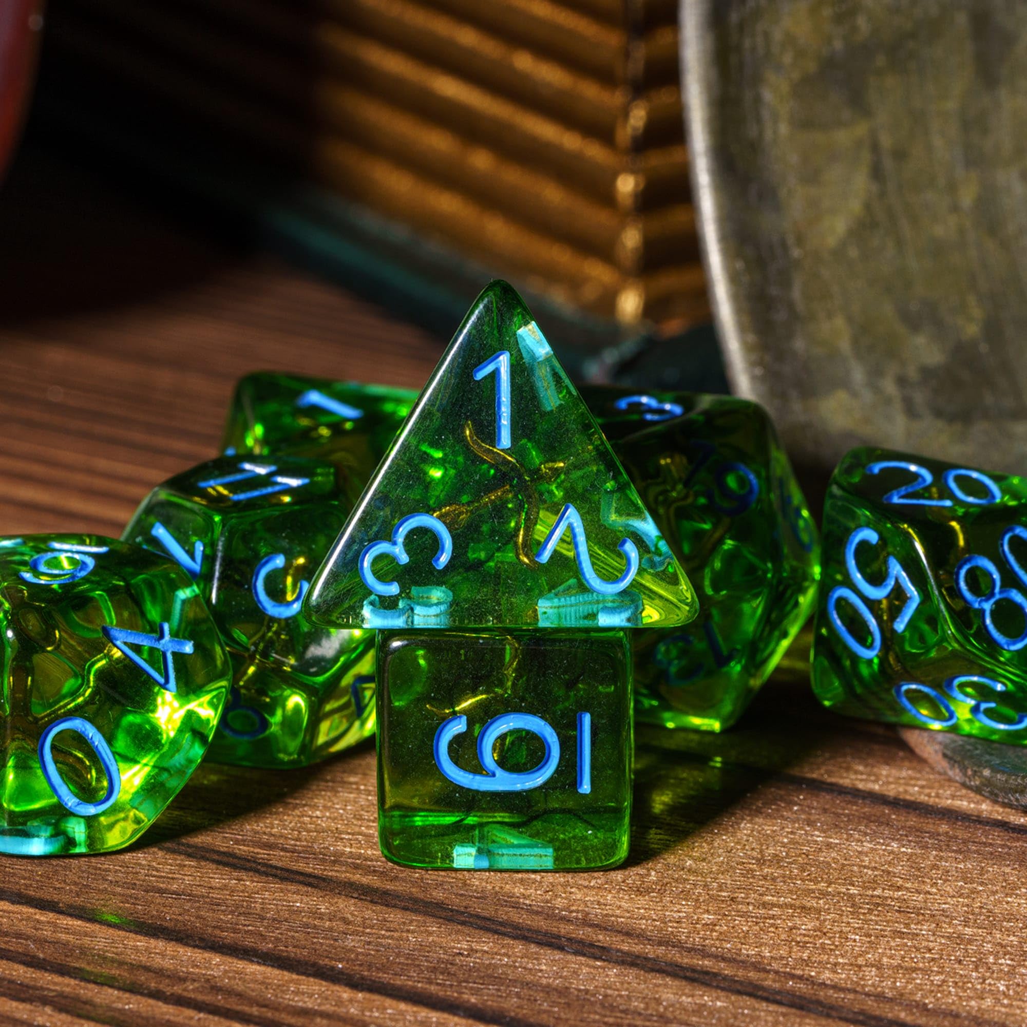 Cusdie 7-Piece Polyhedral DND Dice, D&D Dice Set for Dungeons and Dragons Role Playing Games RPGs(Ranger's Bow) - Image 2