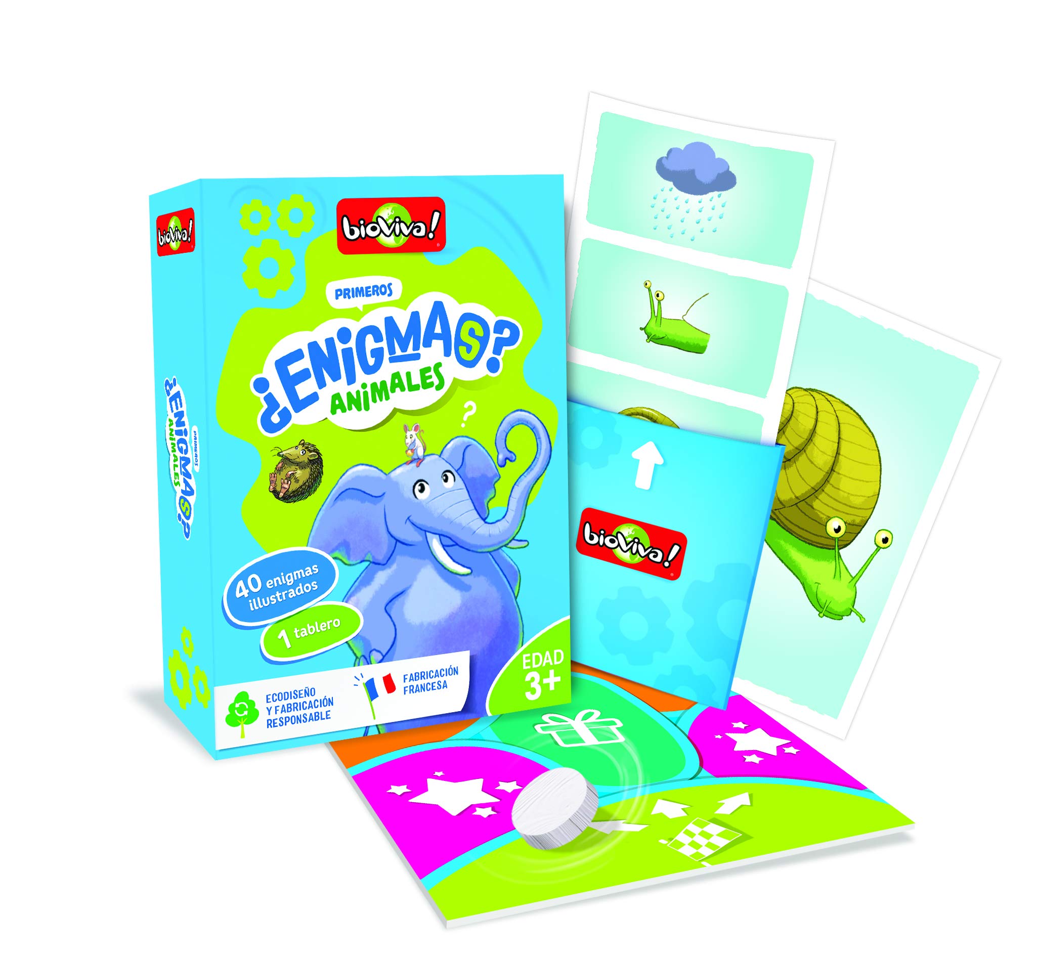 Bioviva Kidiquiz Riddles- The Mystery Of Animal Card Game, Language- Spanish