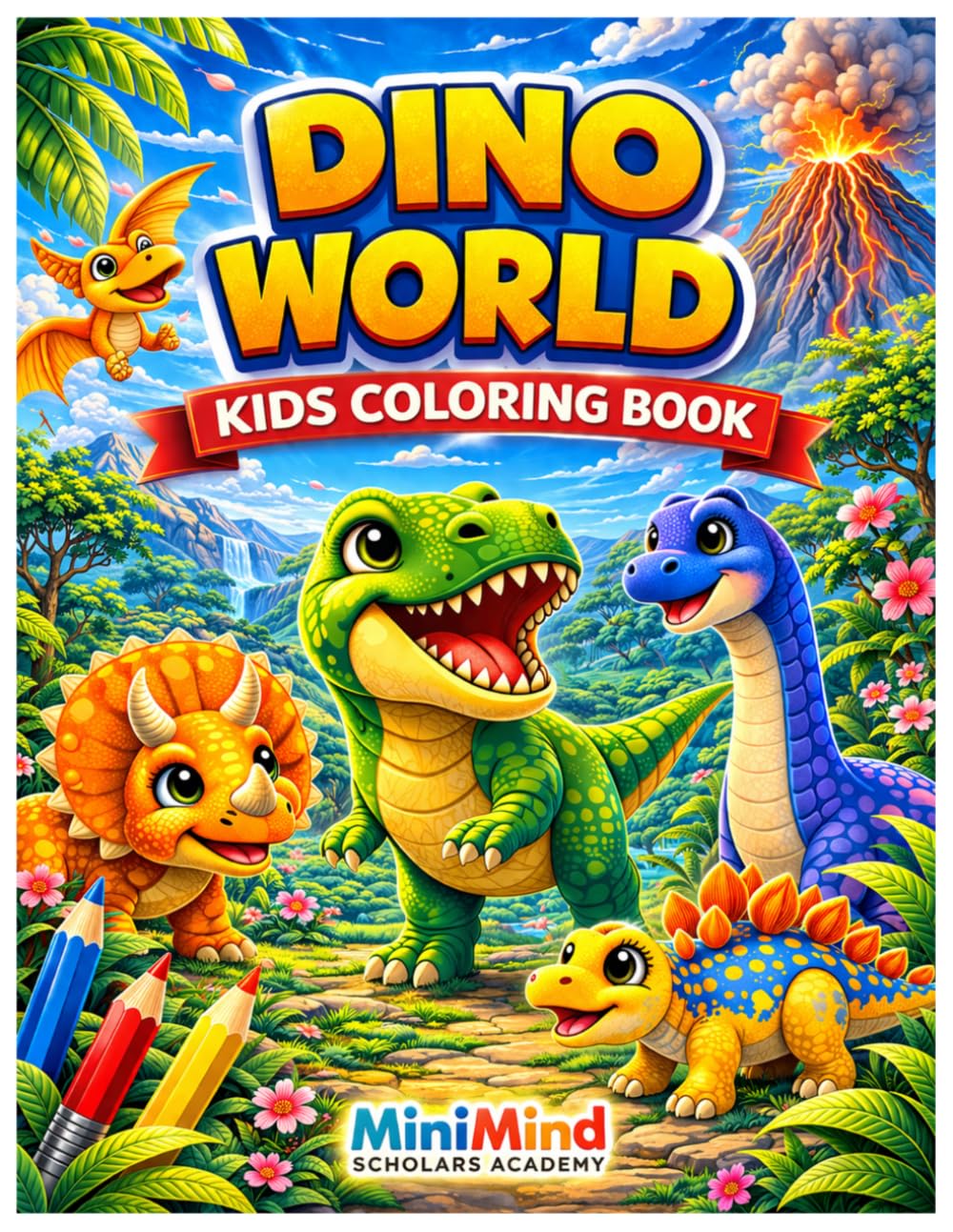 DINO WORLD KIDS COLORING BOOK