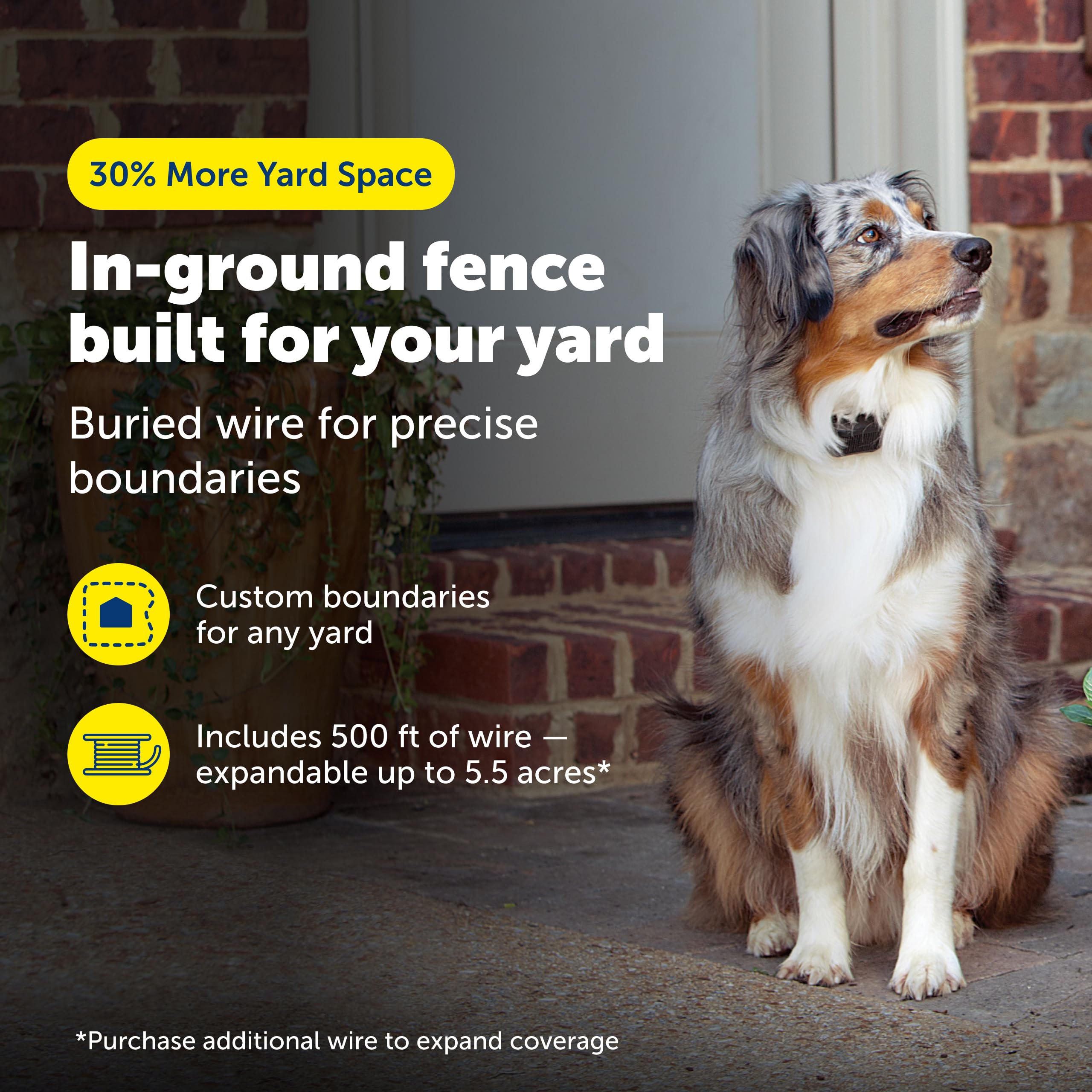 PetSafe YardMax In-Ground Fence Up to 13 Acre | Waterproof Rechargeable Collar Tone-Only Mode Plus Static Expandable to 5.5 Acres Dogs & Cats 5 Lb Neck 6-28 in product thumbnail 3