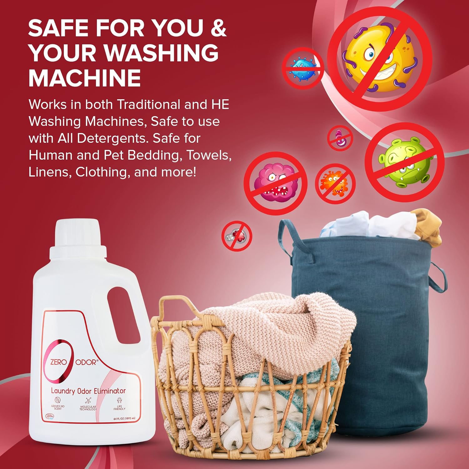 Zero Odor Laundry Odor Eliminator, 64oz - Image 7