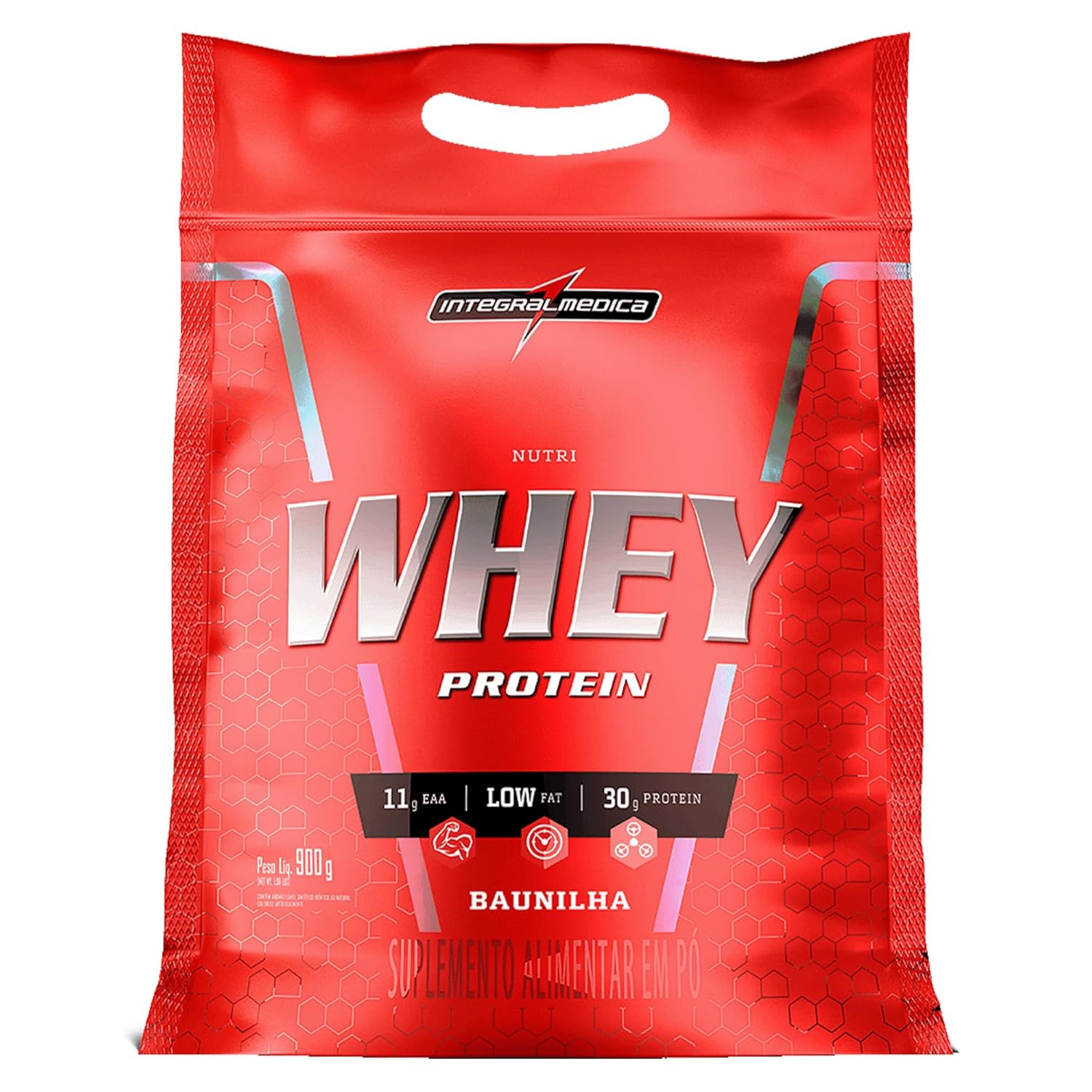 Integralmédica – Nutri Whey Protein Baunilha – Suplemento Alimentar – Fonte de Proteínas e Carboidratos – Pouch 900g