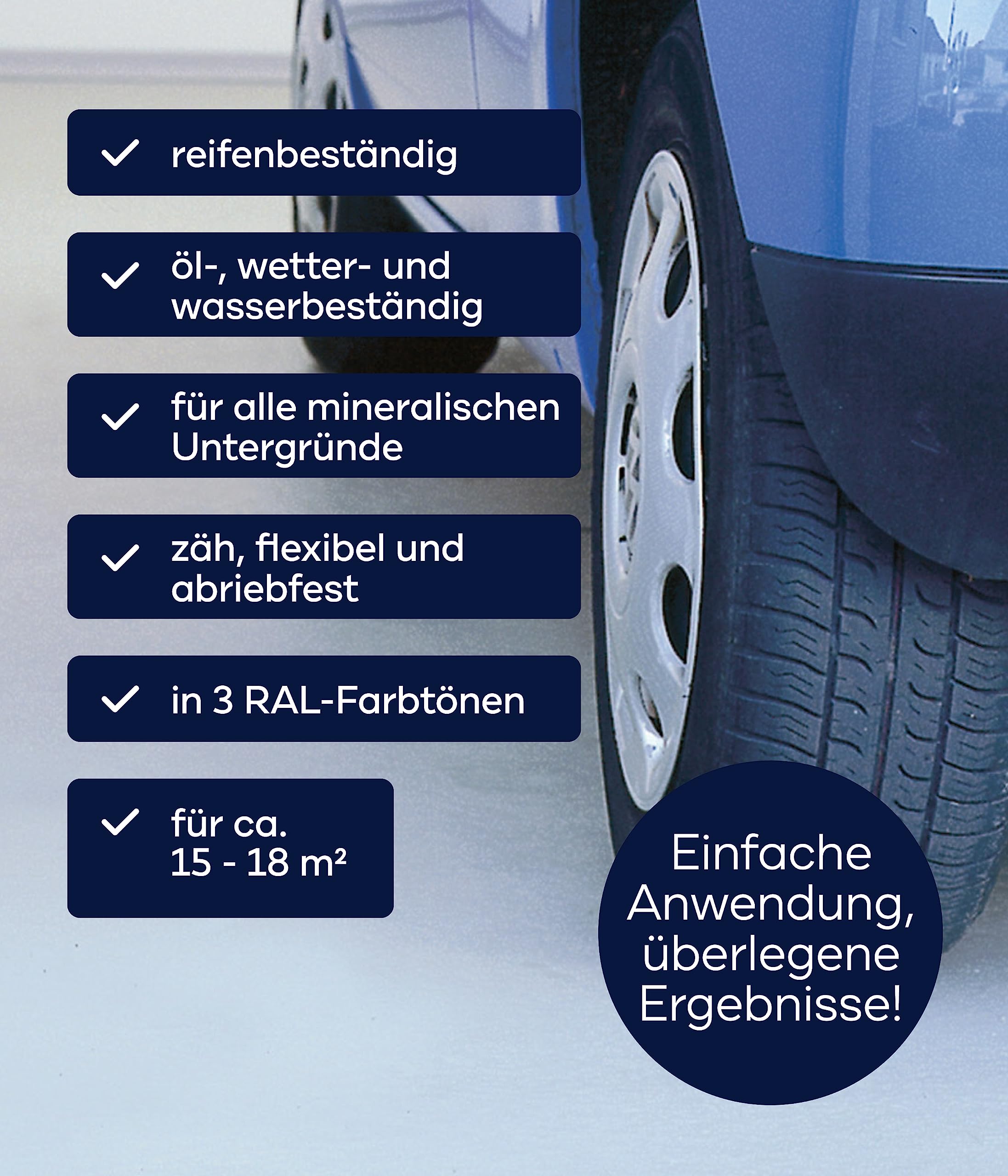 Plid® Garagenbodenbeschichtung Betonfarbe Außen & Innen frostsicher [5L Silbergrau] - Wasser & Wetterbeständig - Garagenbodenfarbe - Bodenbeschichtung Außen - Betonversiegelung Außenbereich