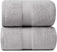 Ariv Premium Jumbo Bath Towels Pack of 2 - Extra Large 35x70 Inch 100% Cotton Bath Sheets, Super Soft, Highly Absorbent, Quick Dry - Platinum