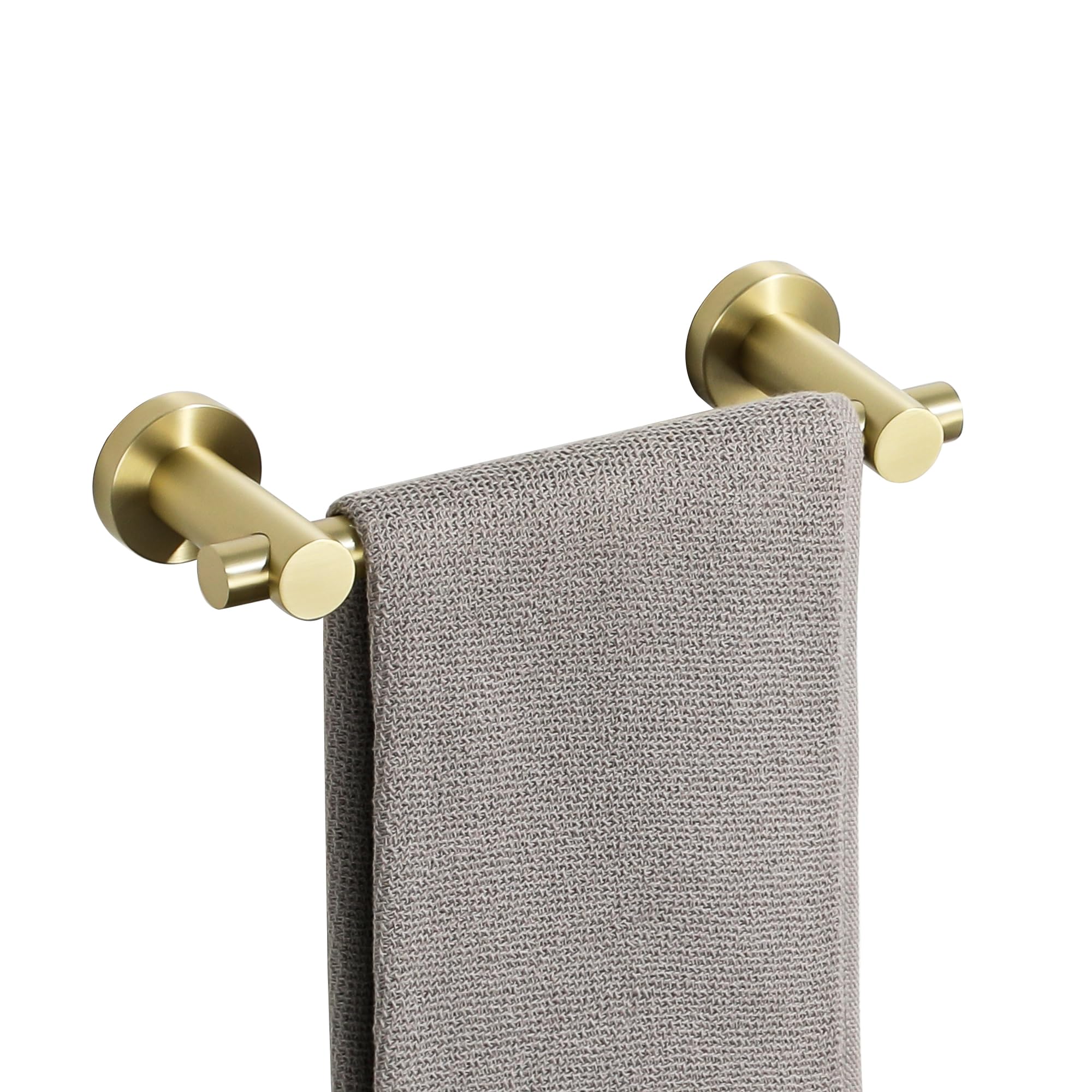 SAYAYO Hand Towel Holder 25CM Small Towel Rail Wall Mounted Bathroom Towel Ring SUS304 Stainless Steel, Round Style, Gold